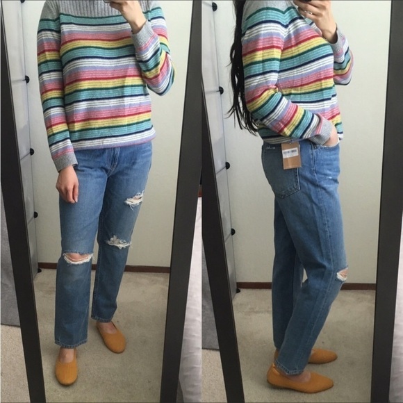 Reformation Julia Blue Crop High Rise Cigarette Jeans - Picture 10 of 10